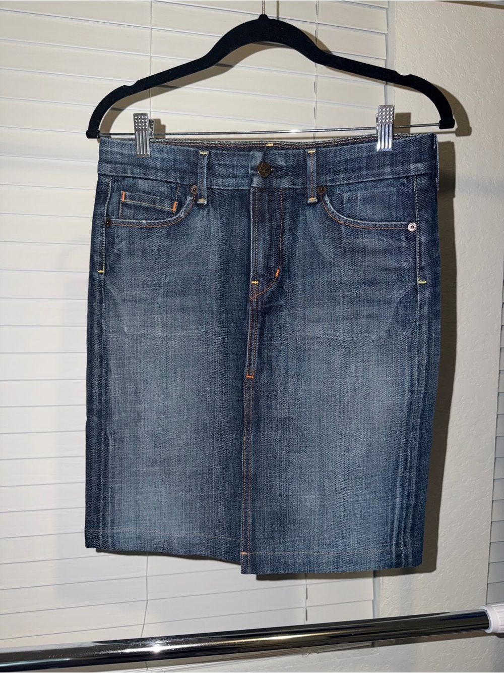 Citizens Of Humanity Vintage Dark Blue Denim Midi Skirt